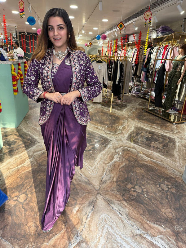 Wedding Wear Rangoli Silk Wine Color Saree With Koti