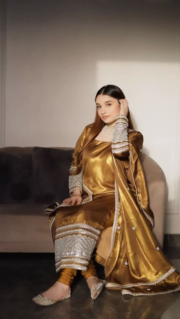 Glorious Jimmy Chu Brown Color salwar Suit