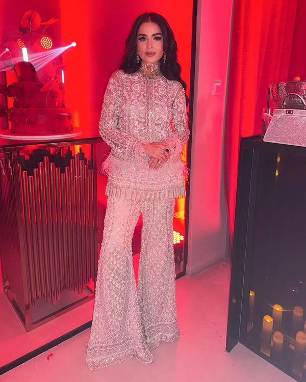 Imposing Sequences Work Pista Color Palazzo Suit