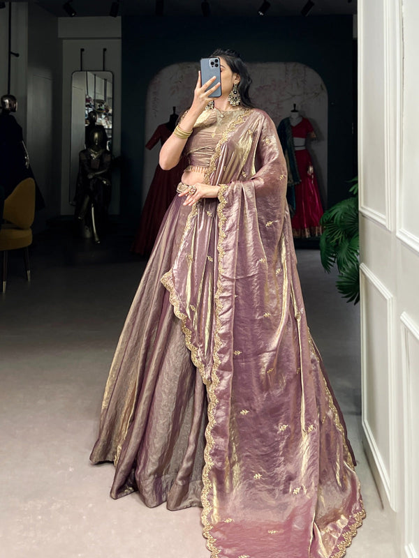 Shining Sequence Work Lavender Color Lehenga Choli