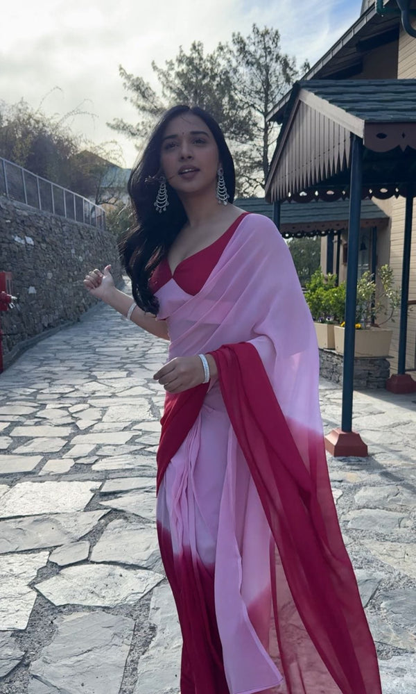 Captivating Multi Color Ready To Wear Saree