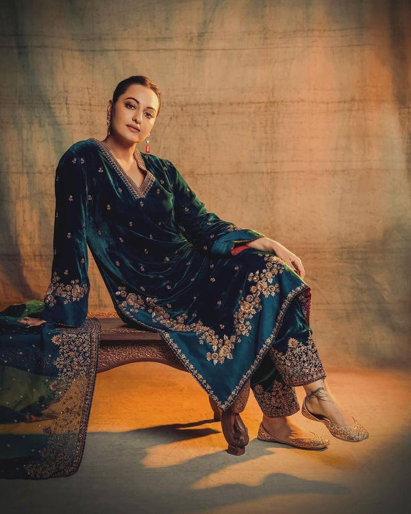 Sonakshi Royale Velvet Palazzo Set