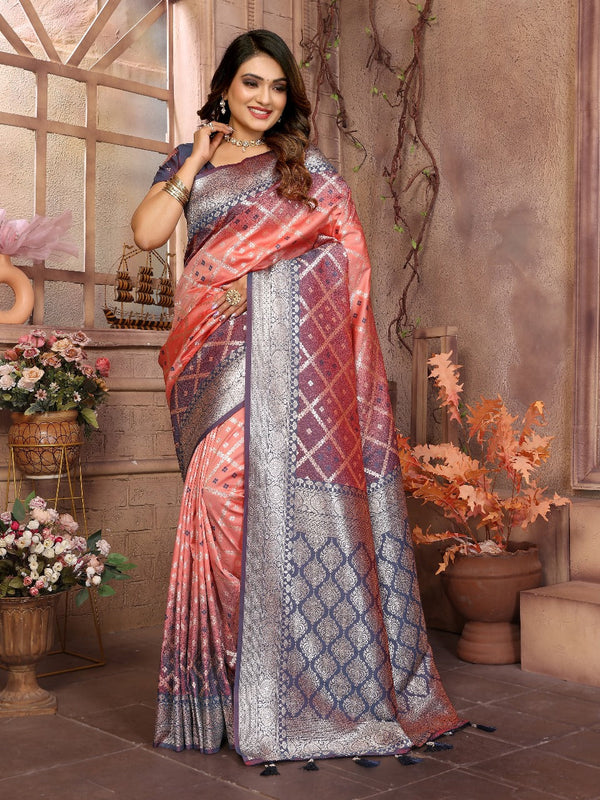 Captivating Kochi Silk Pink Color Saree