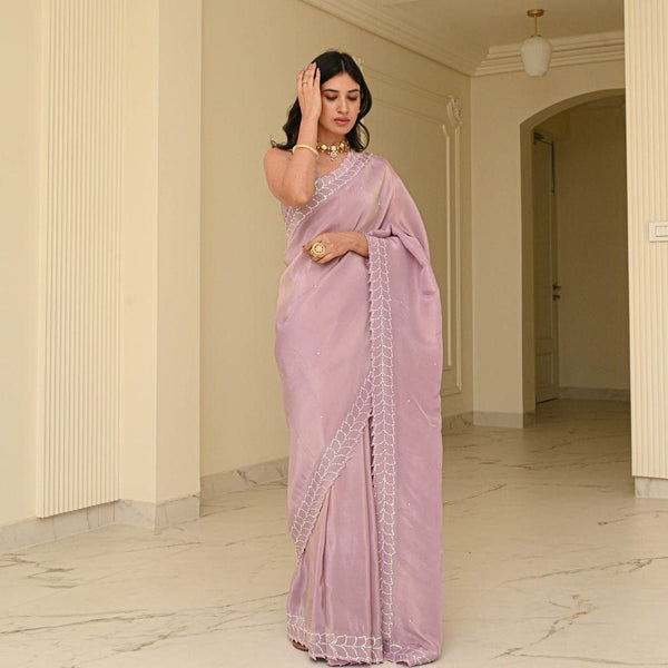 Pattern Wedding & Party Wear Rangoli Silk Pink Color Saree