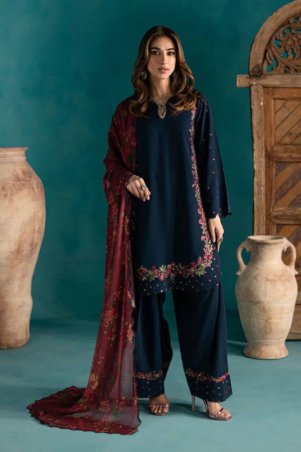 Delightful Sequence Work Navy Blue Color Patial Suit