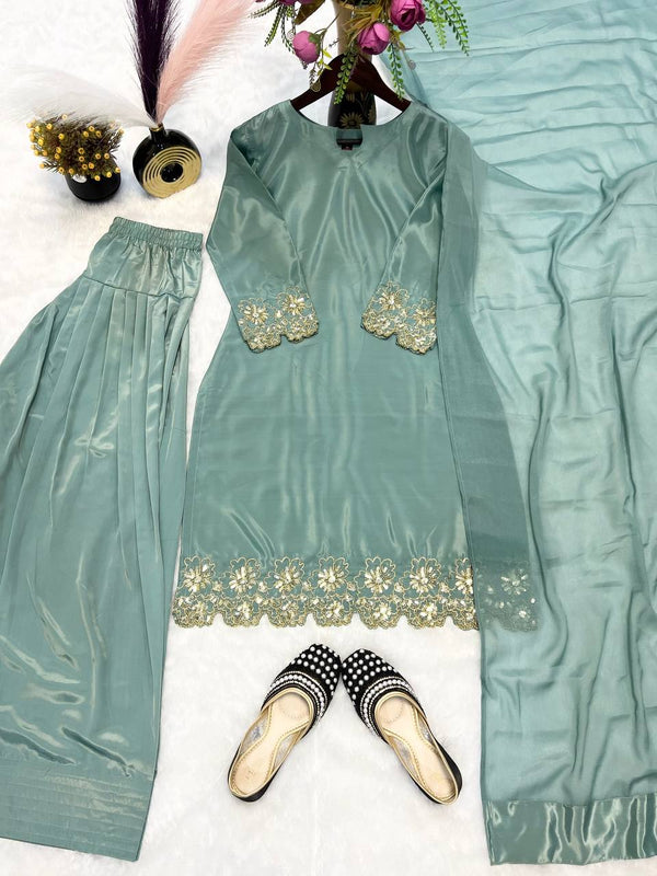 Marvelous Teal Green Color Salwar Suit