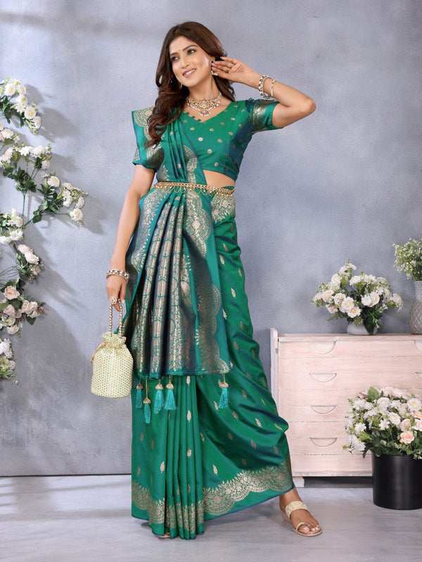 Demanding Green Color Silk Saree