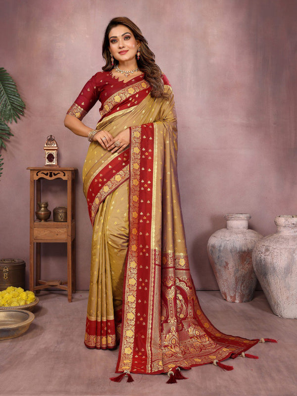 Designer Mustard Color Traditional Kalamkari Silk Sarees
