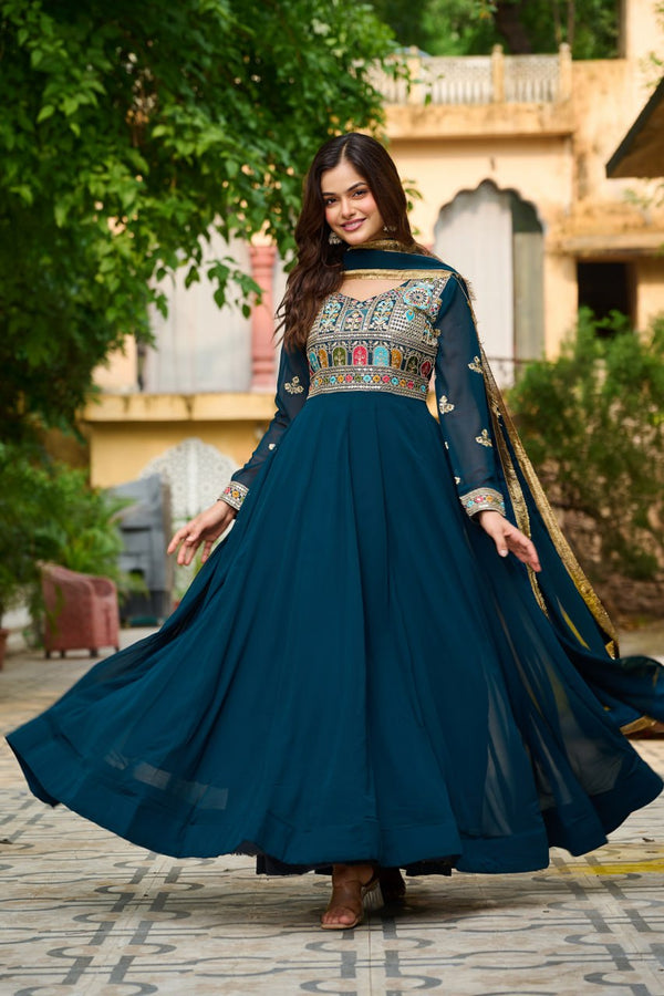 Multi Thread Work Rama Color Exclusive Gown
