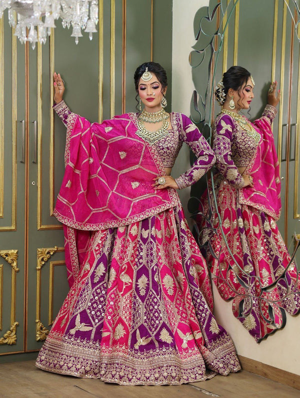 Wedding Collection Pink Color Heavy Work Lehenga Choli
