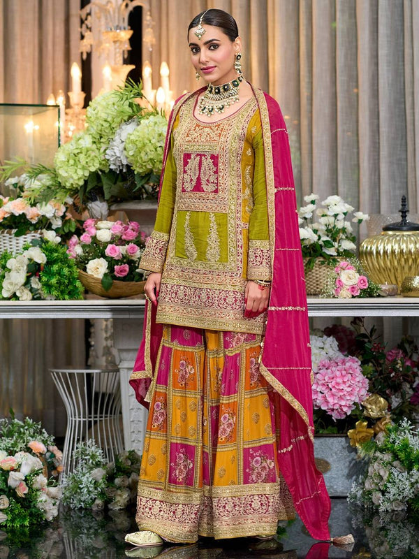 Ravishing Sequence Work Multicolor Sharara Suit